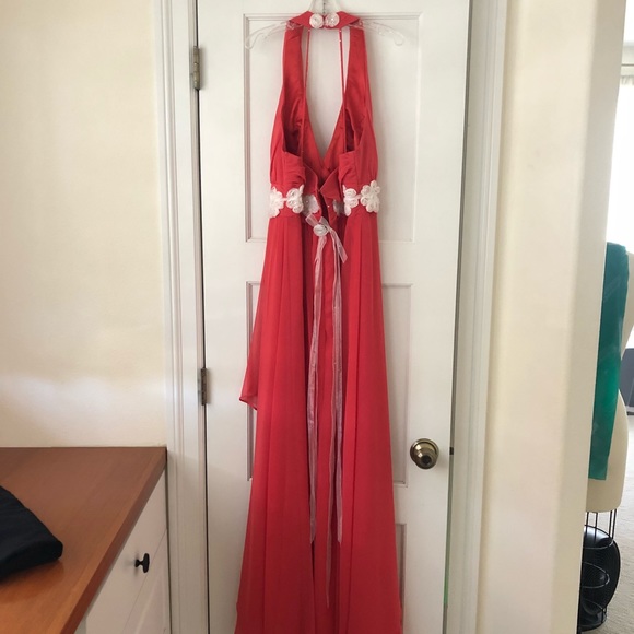 💃Ever-Pretty || Coral Formal Maxi Dress - Picture 3 of 8